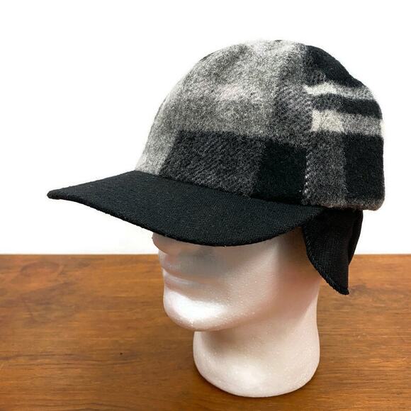 Vintage Thinsulate Gray Plaid Ear Flap Fudd Cap Thermal Hunting Skating‎ Hat USA - Picture 1 of 12